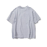 Dark Icon Rose Embroidery Striped T-Shirt