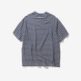 Dark Icon Rose Embroidery Striped T-Shirt