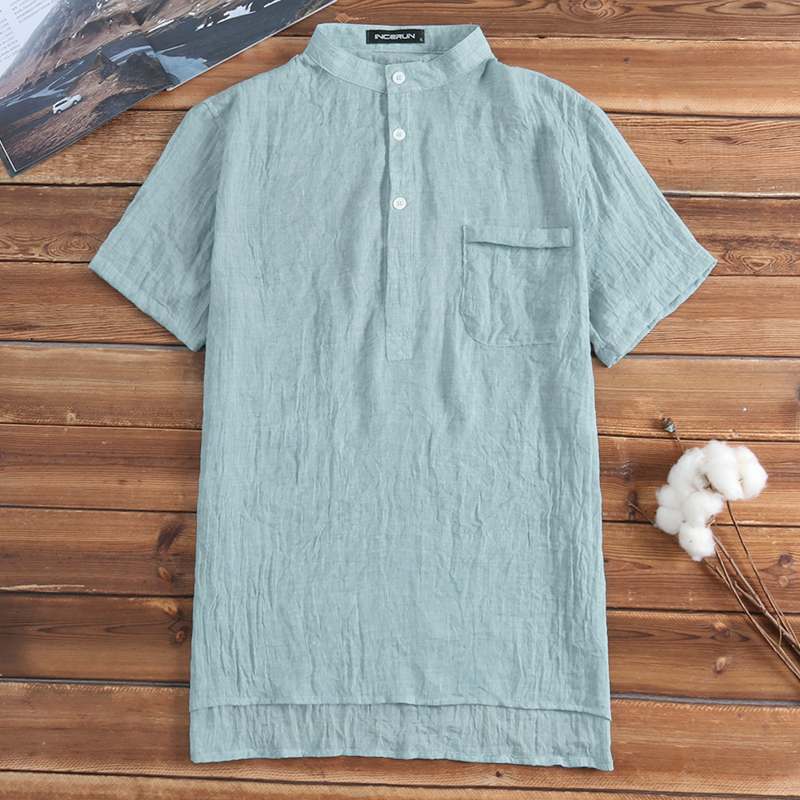 INCERUN Mens Casual Short Sleeve Shirt