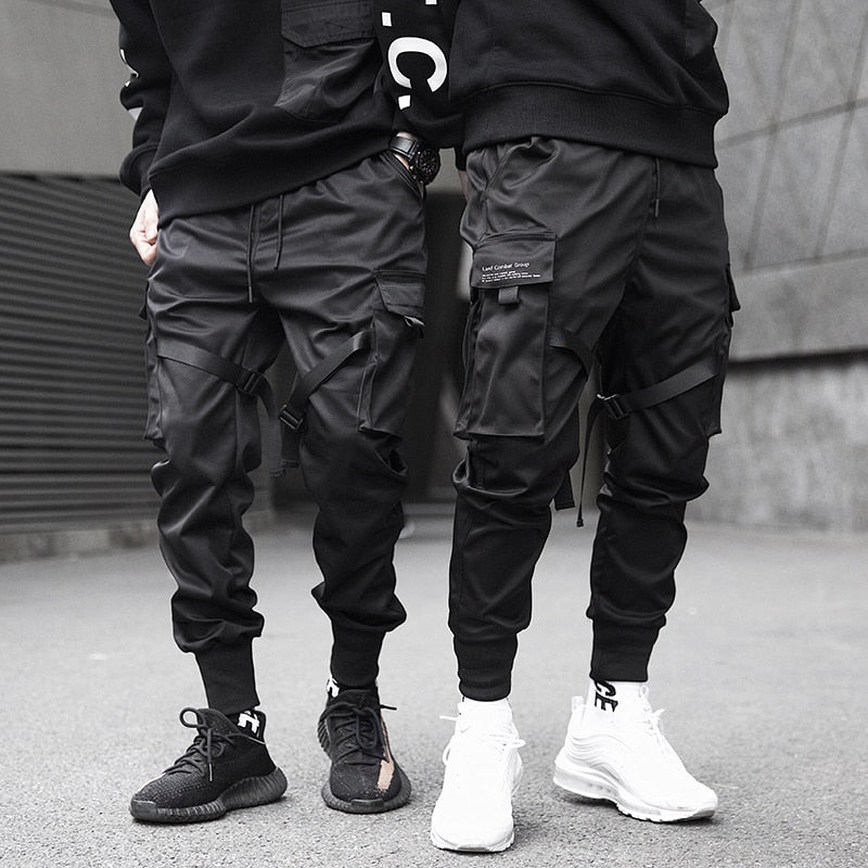 Black Harem Pocket Cargo Pants