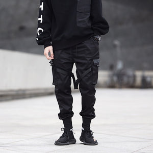 Black Harem Pocket Cargo Pants