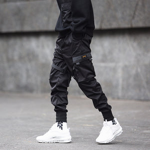 Black Harem Pocket Cargo Pants