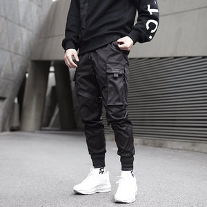 Black Harem Pocket Cargo Pants