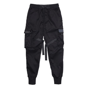 Black Harem Pocket Cargo Pants