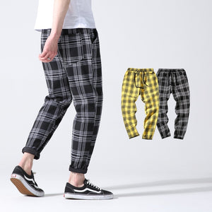 Full Cotton Plaid Trousers