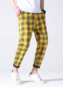 Full Cotton Plaid Trousers