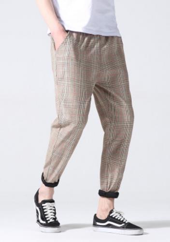 Full Cotton Plaid Trousers