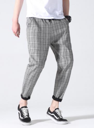 Full Cotton Plaid Trousers