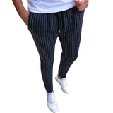 Mens Stripped Pencil Pants