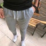 Mens Stripped Pencil Pants