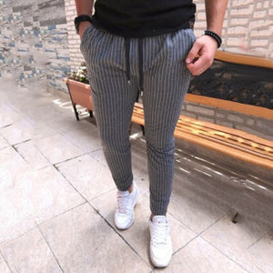 Mens Stripped Pencil Pants